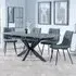 Bari Extendable Dining Set with Corona Chairs - Grey, Ceramic
