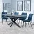 Bari Extendable Dining Set with Corona Chairs - Grey, Ceramic