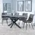 Bari Extendable Dining Set with Corona Chairs - Grey, Ceramic