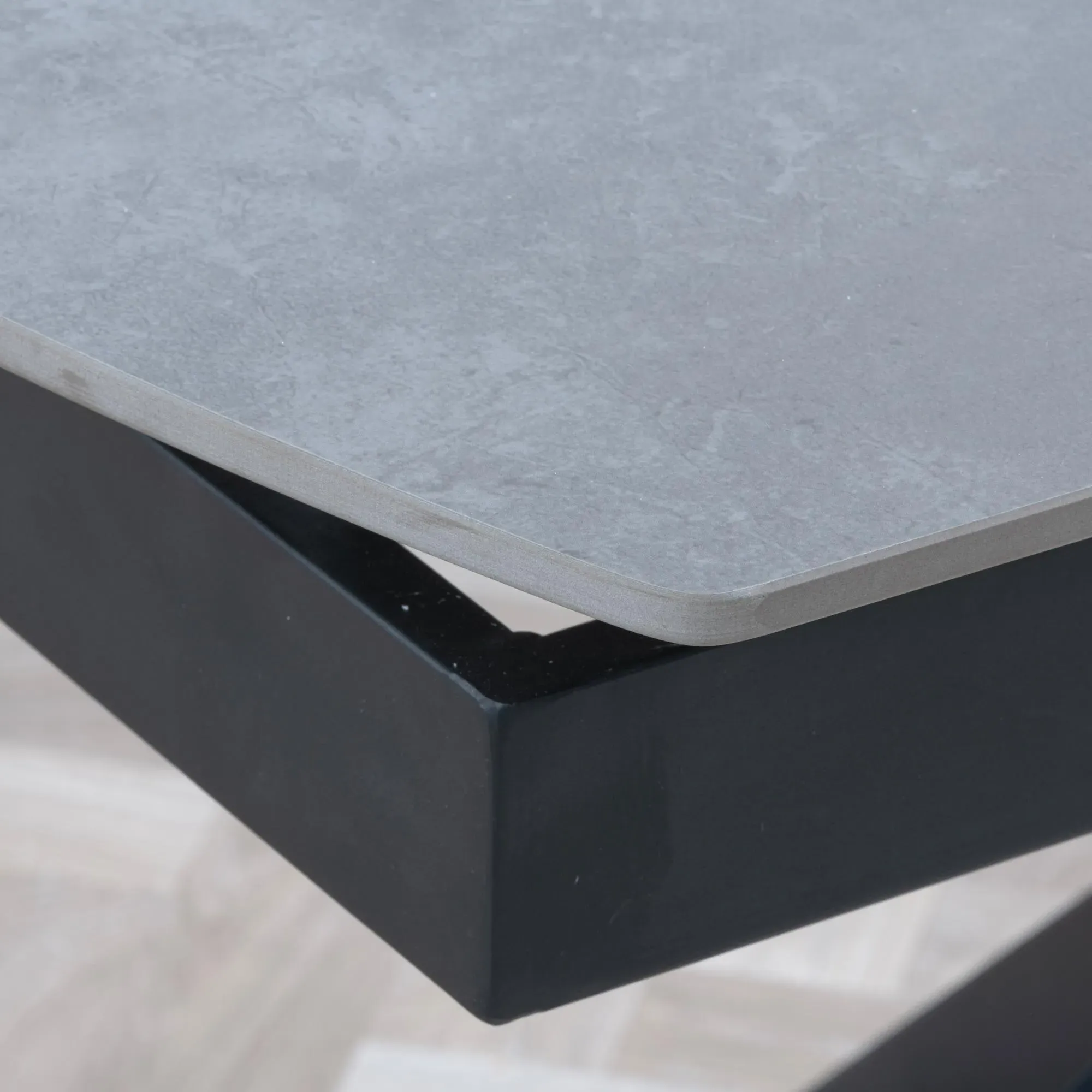 Bari Extendable Dining Set with Corona Chairs - Grey, Ceramic