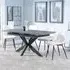 Bari Extendable Dining Set with Corona Chairs - Grey, Ceramic