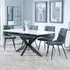 Bari Extendable Dining Set with Corona Chairs - White, Ceramic