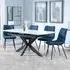 Bari Extendable Dining Set with Corona Chairs - White, Ceramic