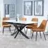 Bari Extendable Dining Set with Darwin Chairs - White, Ceramic