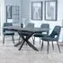 Bari Extendable Dining Set with Peyton Chairs - Grey, Ceramic