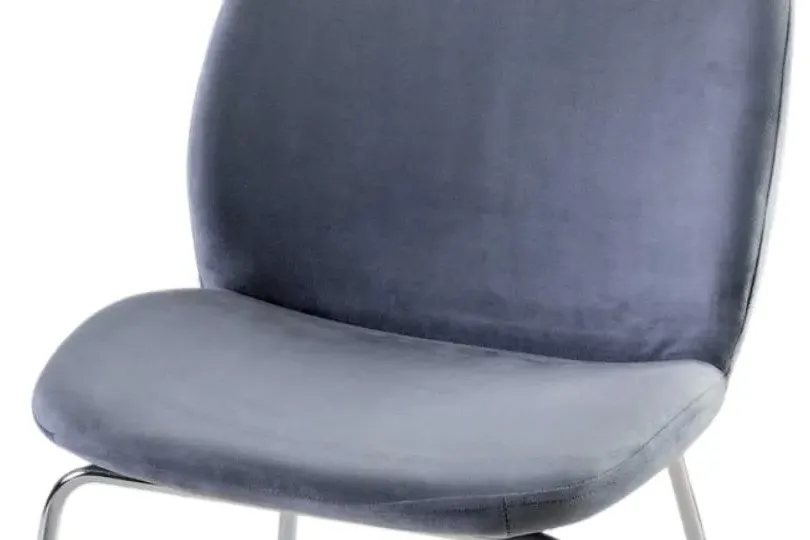 Baron Dining Chair - Grey, Velvet