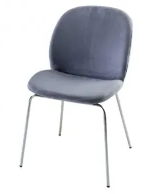 Baron Dining Chair - Grey, Velvet image