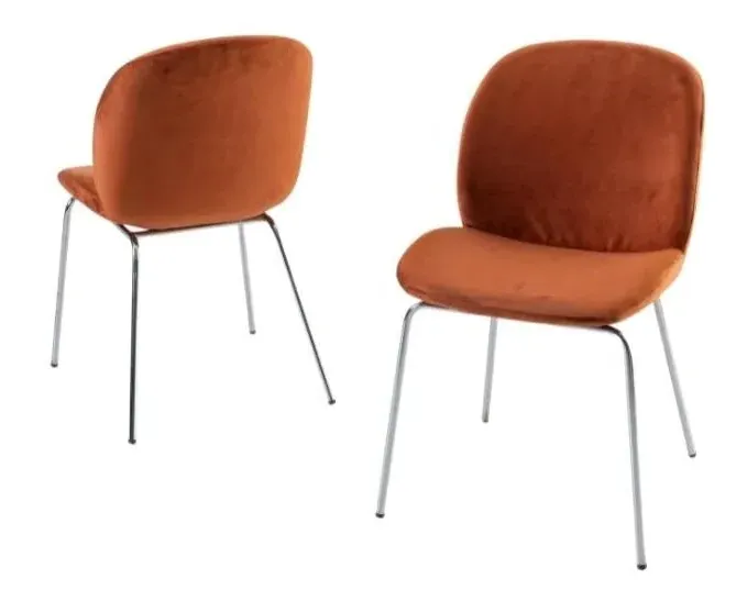 Baron Dining Chair - Ochre, Velvet