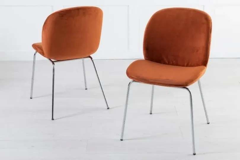 Baron Dining Chair - Ochre, Velvet