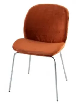 Baron Dining Chair - Ochre, Velvet