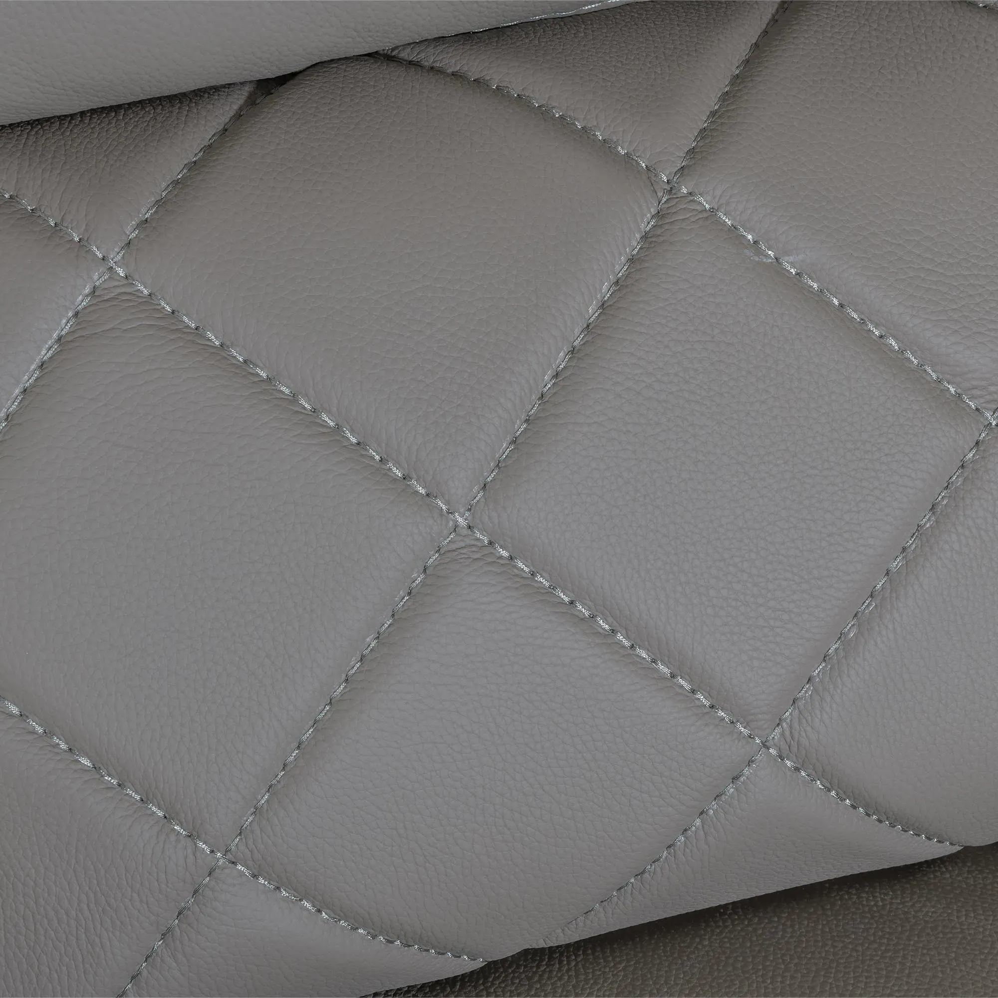 Bentley 3-Seater Recliner Sofa - Light Grey, Leather