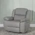 Bentley Leather Recliner Armchair - Light Grey