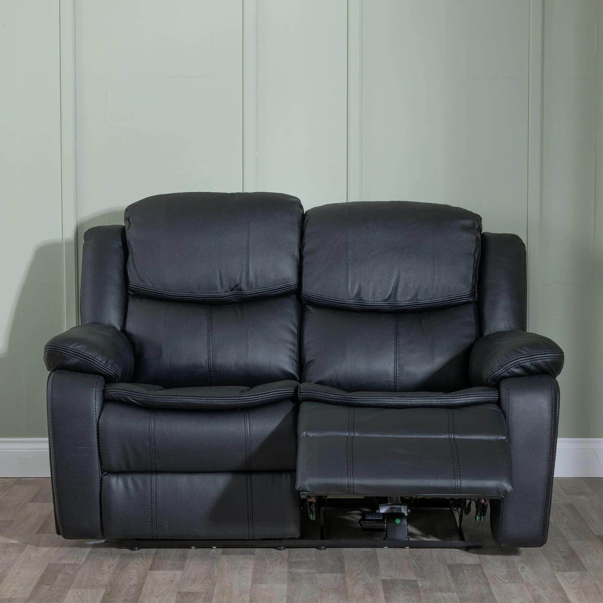 Berlin 3-Piece Recliner Sofa Set - Black, Leather