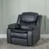 Berlin Black Leather Recliner Armchair