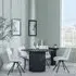 Bern 4-Seater Round Dining Set with Boden Chairs - Black, Cream