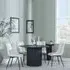 Bern 4-Seater Round Dining Set with Corona Chairs - Black, Beige