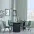 Bern 4-Seater Round Dining Set with Corona Chairs - Black, Green
