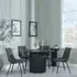 Bern 4-Seater Round Dining Set with Corona Chairs - Black, Grey