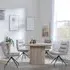 Bern 4-Seater Round Dining Set with Diego Swivel Chairs - Oak, Beige