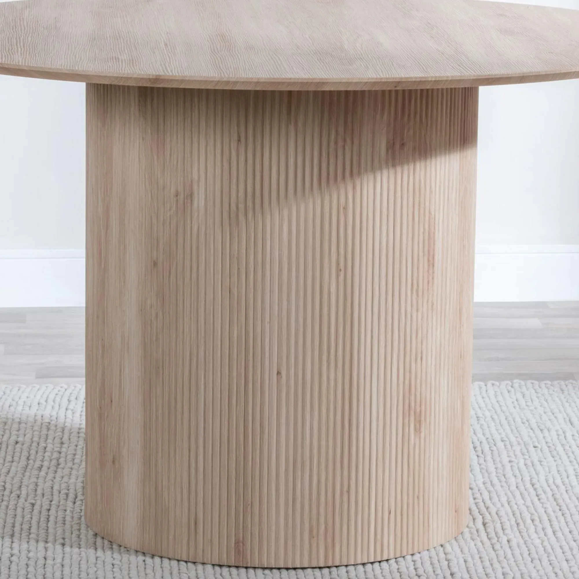 Bern 4-Seater Round Dining Set with Ion Chairs - Oak, Orange