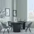 Bern 4-Seater Round Dining Set with Ion Swivel Chairs - Black, Grey