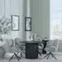 Bern 4-Seater Round Dining Set with Theo Chairs - Black, Grey