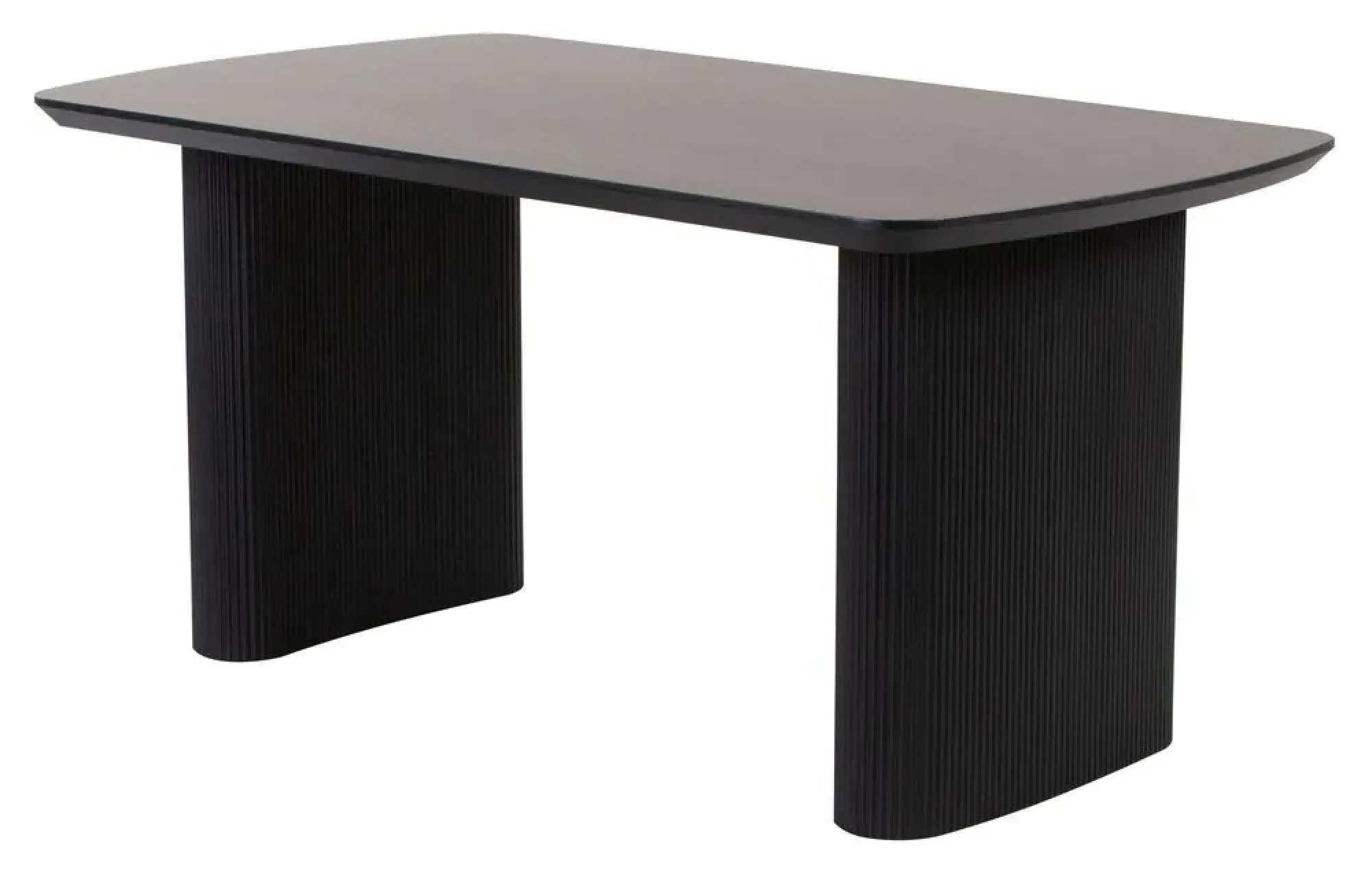 Bern Fluted 6-Seater Oval Dining Table - Black