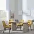 Bern Fluted Dining Set with Darwin Chairs - Oak, Yellow