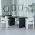 Bern Fluted Dining Set with Kiefer Chairs - Black, Cream Boucle