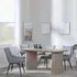 Bern Fluted Dining Set with Swivel Chairs - Oak, Grey