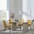 Bern Fluted Dining Set - Yellow, Oak Effect