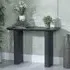 Bern Fluted Oval Console Table - Black, MDF