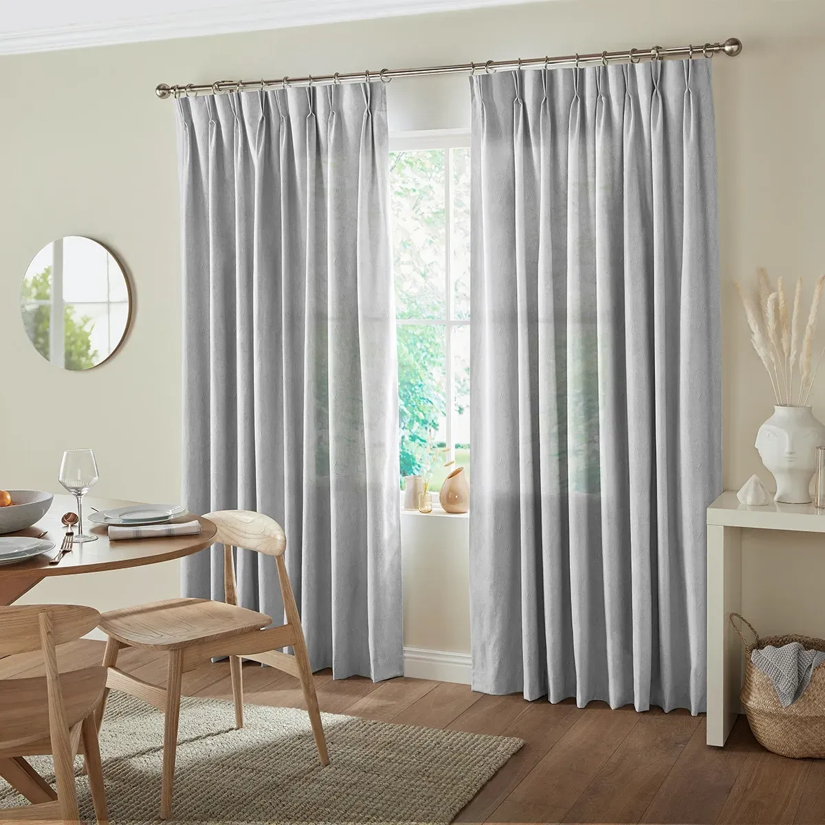 Alvarez Fog Curtain - Light Grey, Polyester