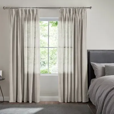 Alvarez Linen Curtain - Light Brown, Polyester