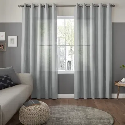 Alvarez Sky Curtain - Light Blue, Polyester