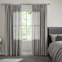 Alvarez Smoke Curtain - Grey, Polyester