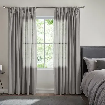 Alvarez Smoke Curtain - Grey, Polyester