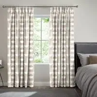 Alves Taupe Curtain - Taupe, Cotton