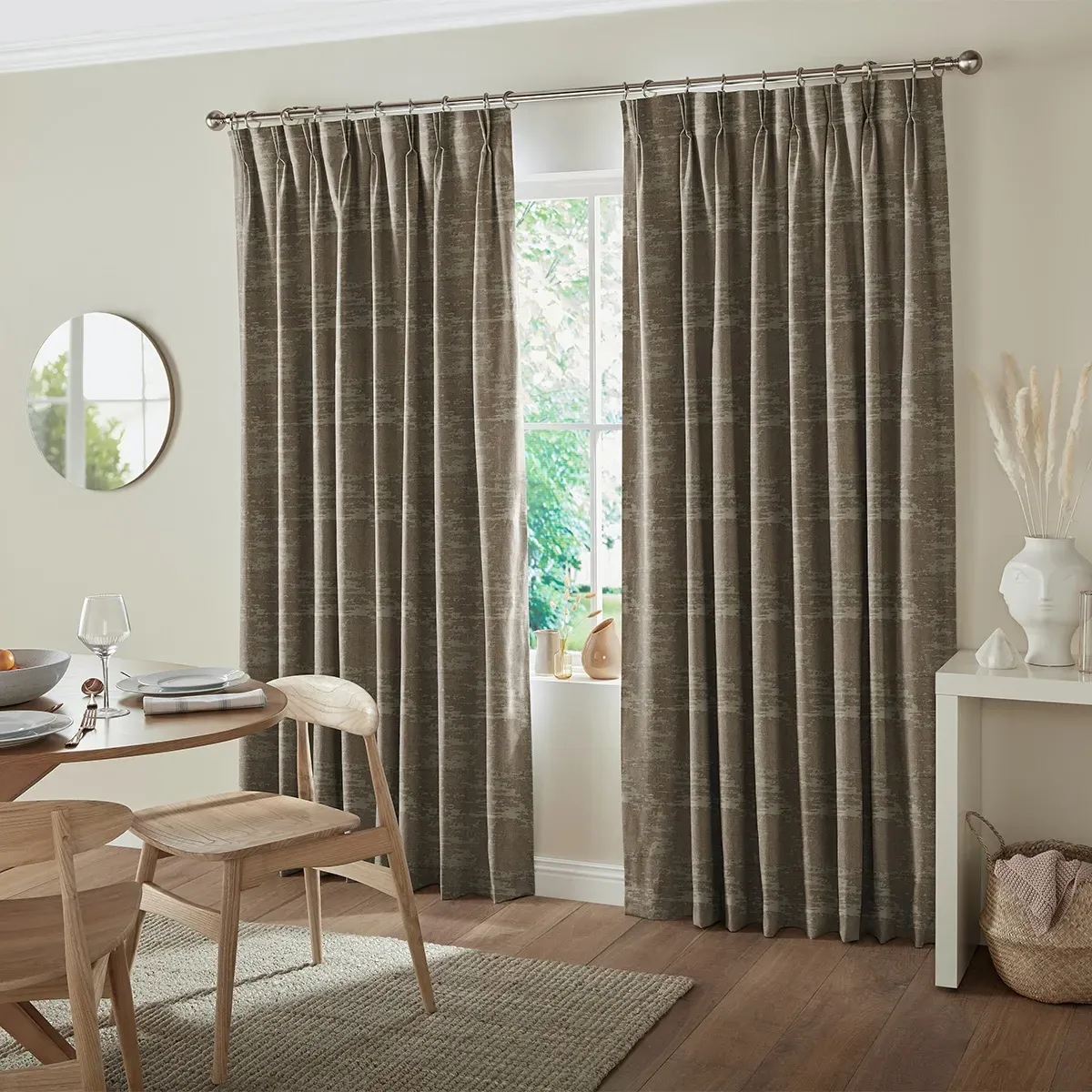 Asmir Bronze Curtain - Bronze, Polyester