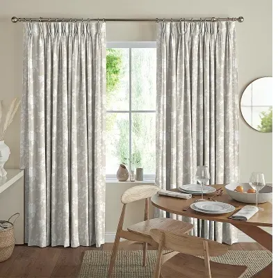 Booth Curtain with Floral Pattern - Cream, Cotton image