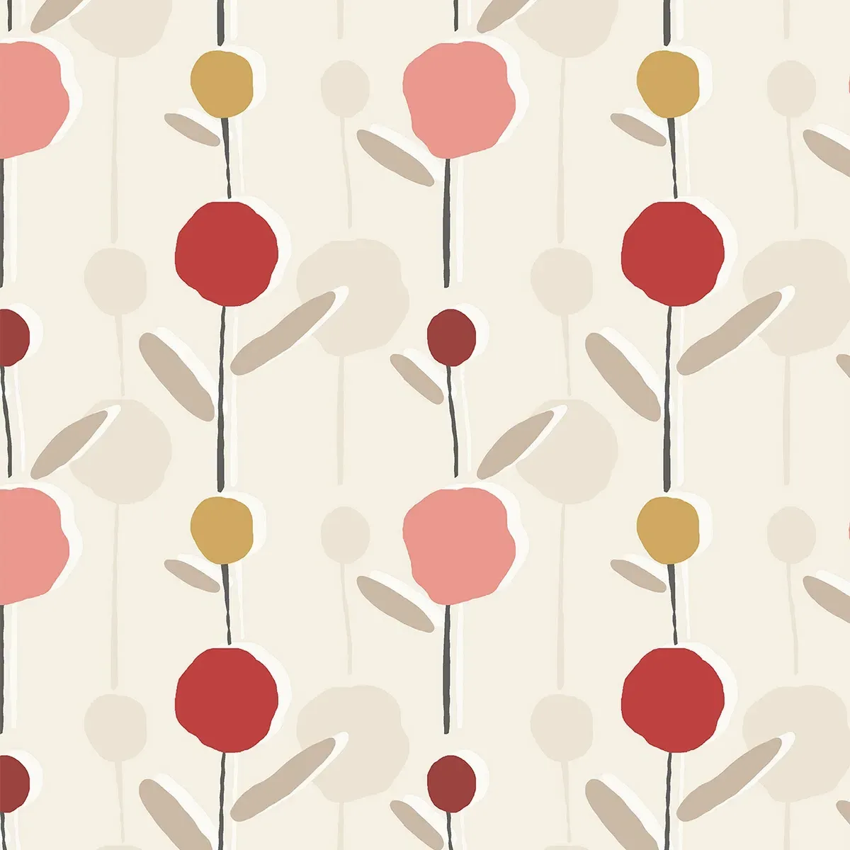 Bowen Cherry Curtain - Cherry, Cotton