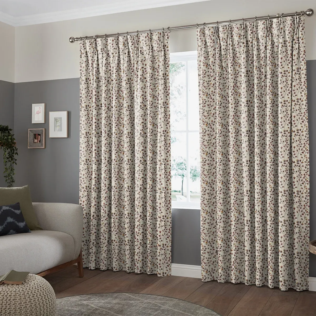 Brennan Berry Curtain - Red