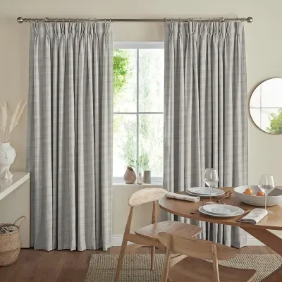 Cahill Curtain with Soft Sheen - Pewter, Polyester image