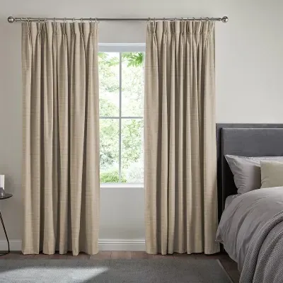 Cahill Woven Curtain - Taupe, Polyester