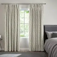 Canos Pebble Curtain with Floral Pattern - Pebble
