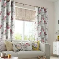 Cath Kidston Antique Rose Curtain - Pink, Cotton