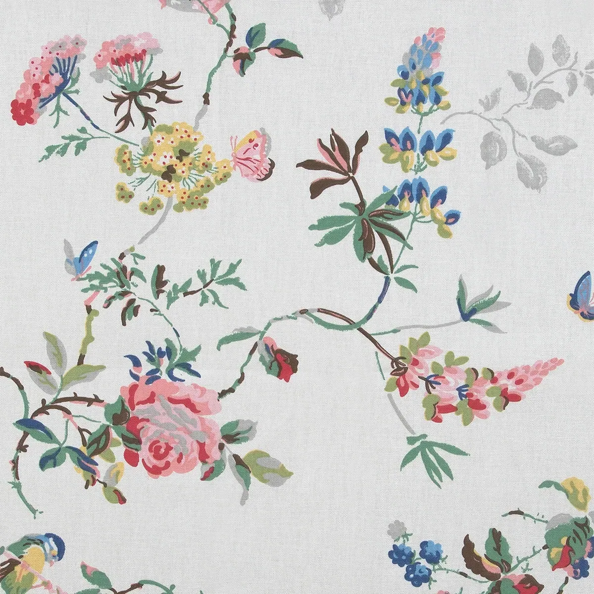 Cath Kidston Birds and Roses Curtain - Multi, Cotton