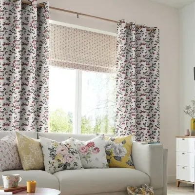 Cath Kidston Cherry Sprig Curtain - Red, Cotton