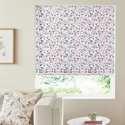 Cath Kidston Climbing Blossom Blush Roman Blind - Cotton