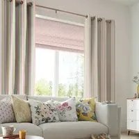 Cath Kidston Mid Stripe Curtain - Candy, Cotton